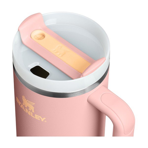 Persiku oranžs nerūsējošā tērauda termoss ar salmiņu 1,18 l Quencher H2.O FlowState™ Tumbler Peach Rose – Stanley-image-1