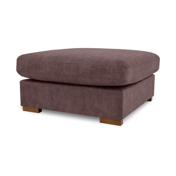 Tumši brūns kāju soliņš no ādas imitācijas Hamburg – Scandic-image-2