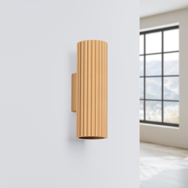 Zelta krāsas sienas lampa Gleam – Sollux-image-2