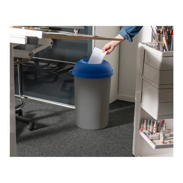 Zils plastmasas atkritumu tvertnes vāks – Addis-image-1