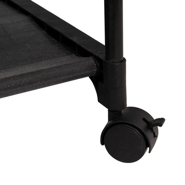 Melns metāla pārvietojams drēbju pakaramais statīvs 84x43x156 cm – Casa Selección-image-2