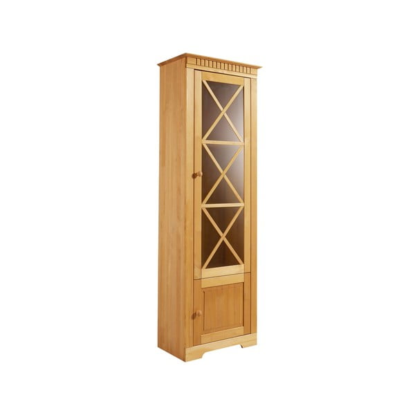 Dabīga toņa priedes masīvkoka vitrīna 180x35 cm Lisa – Støraa-image-2