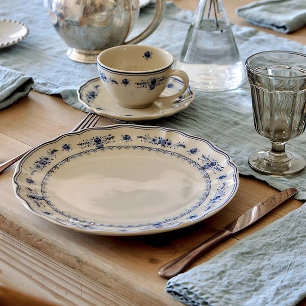 Zils/bēšs akmensmasas šķīvis ø 27 cm Vila – Costa Nova-image-1