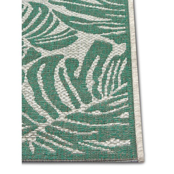Zaļš un bēšs āra paklājs NORTHRUGS Monstera, 140 x 200 cm-image-2