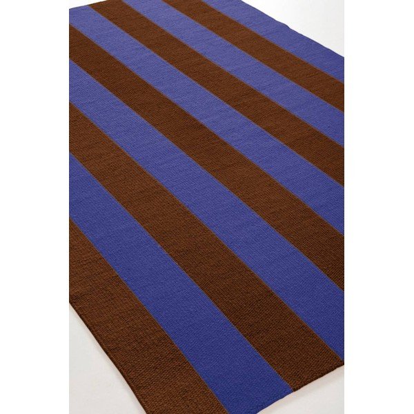 Zils/brūns ar rokām darināts celiņa paklājs no vilnas maisījuma 80x200 cm Sissel – Jotex-image-4