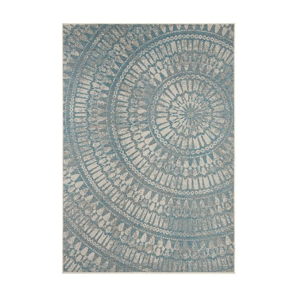 Pelēks un zils āra paklājs NORTHRUGS Amon, 140 x 200 cm