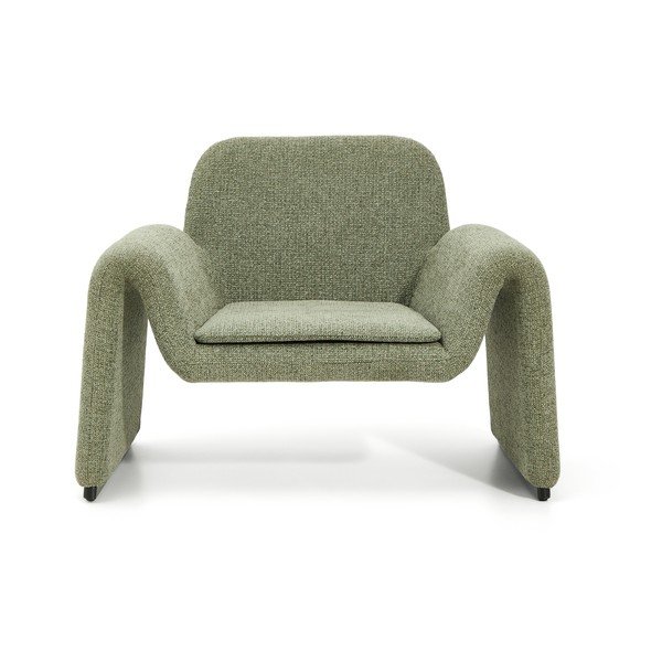 Zaļš atpūtas krēsls no šenila auduma Melvia – Kave Home-image-2