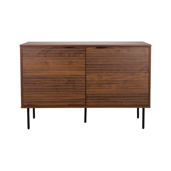 Brūna kumode ar riekstkoka imitāciju 110x74x40 cm Stripes – White Label