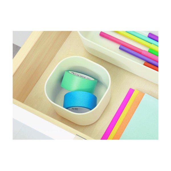 Balta uzglabāšanas kaste iDesign Eco Bin, 9,14 x 9,14 cm-image-2