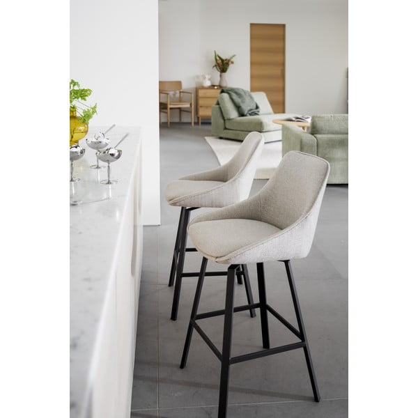 Bēši bāra krēsli (2 gab.) (sēdekļa augstums 65 cm) Alison – Rowico-image-1