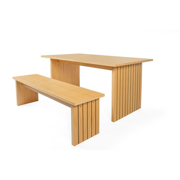 Ēdamgalds ar ozolkoka imitācijas virsmu 90x160 cm Stripe – Woodman-image-3