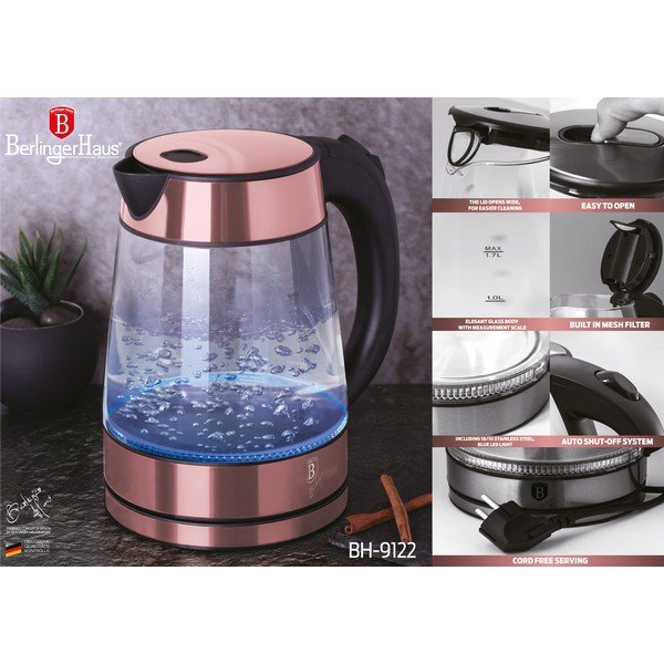 Rozā tējkanna 1,7 l I-Rose Edition – BerlingerHaus-image-3