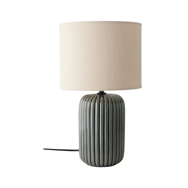 Pelēka/bēša tekstila galda lampa (augstums 36 cm) Mizu – Ellos Home