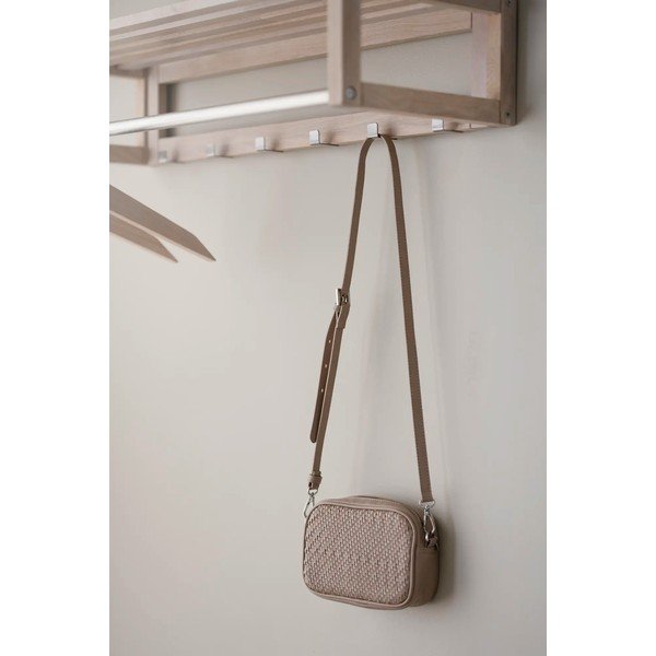 Dabīga toņa ozola masīvkoka sienas pakaramais ar plauktu Confetti – Rowico-image-4