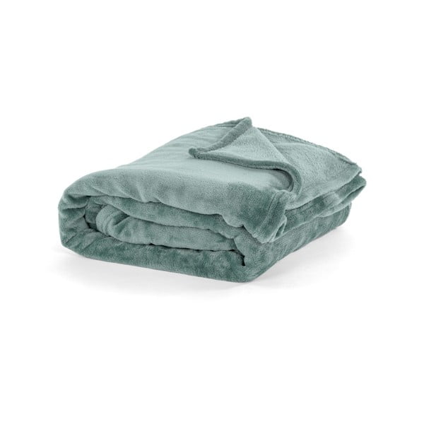 Zaļa mikroplīša sega Tiseco Home Studio, 150 x 200 cm