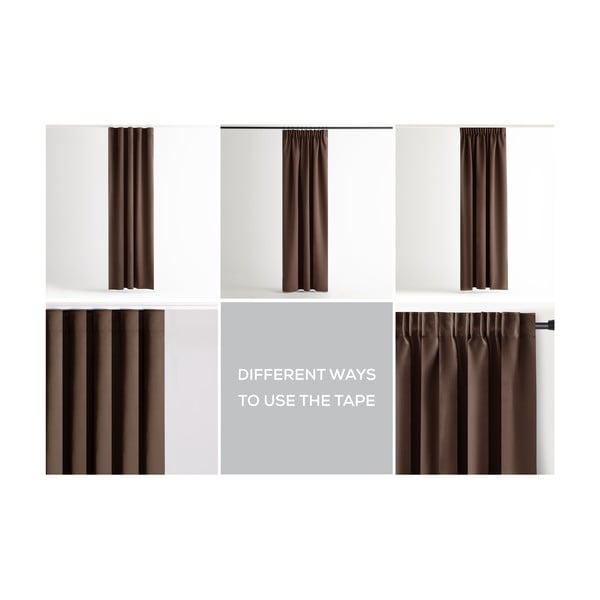 Brūns daļēji gaismu necaurlaidīgs aizkars 140x245 cm Kierra – Restilo-image-4