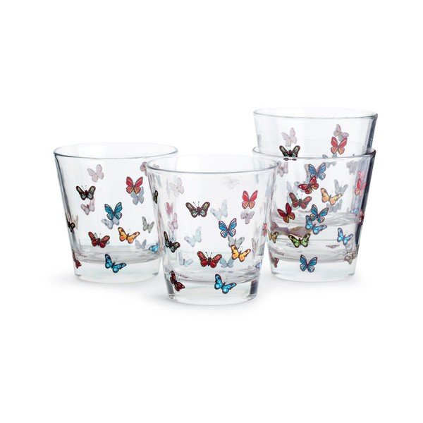 4 glāžu komplekts Sagaform Butterflies, 200 ml
