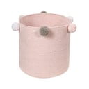 Gaiši rozā tekstila bērnu rotaļlietu grozs ø 30x30 cm Bubbly – Lorena Canals