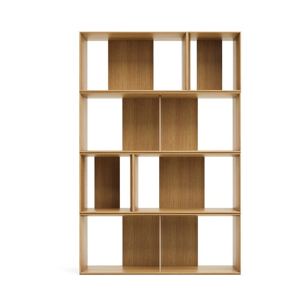 Dabīga toņa modulārā plauktu sistēma ar ozolkoka imitāciju (6 gab.) 101x152 cm Litto – Kave Home