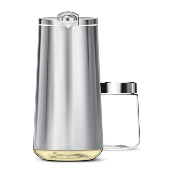 Pelēks automātiskais ziepju dozators no tērauda 266 ml – simplehuman-image-3