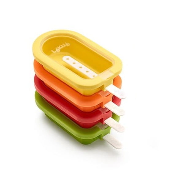 4 krāsainu silikona saldējuma veidņu komplekts Lékué