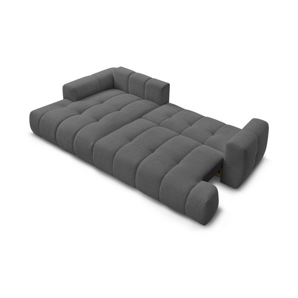 Tumši pelēks salokāms/ar uzglabāšanas vietu stūra dīvāns (ar kreiso stūri/ar zvilni) Fuji – Bobochic Paris-image-4