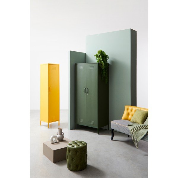 Gaiši rozā metāla skapītis ar slēdzeni 80x185x50 cm Cambridge – Yes Everyday-image-1