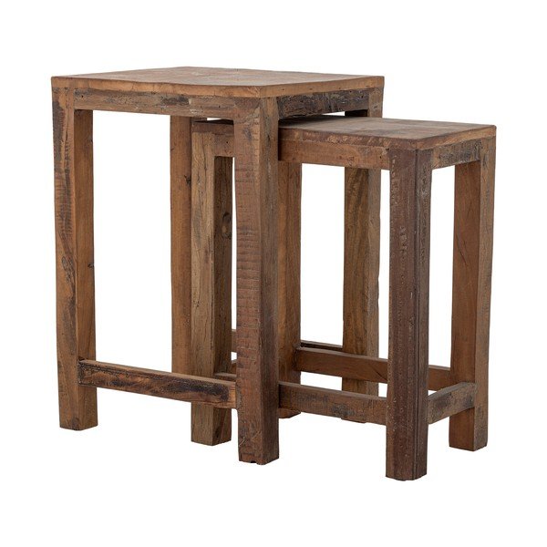 Atkārtoti pārstrādātas koksnes sānu galdiņi (2 gab.) 40x36 cm Galen – Bloomingville-image-3