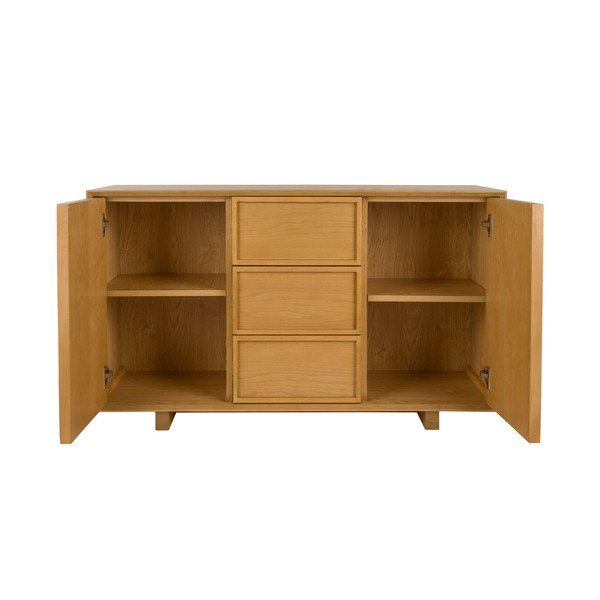 Dabīga toņa oša masīvkoka kumode 120x70x45 cm Raster – Zuiver-image-3