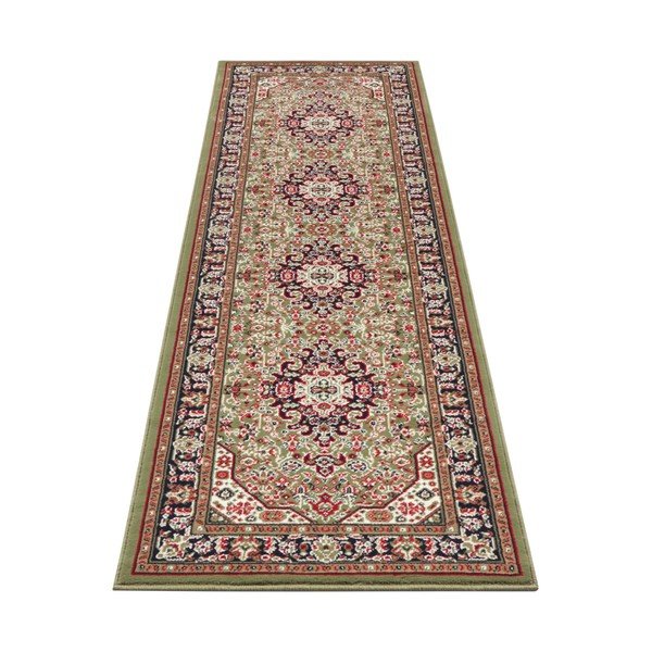 Zaļš paklājs Nouristan Skazar Isfahan, 80 x 250 cm-image-2