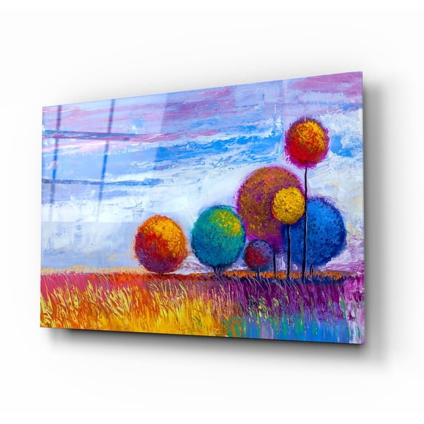 Stikla glezna Insigne Colorful Trees, 110 x 70 cm