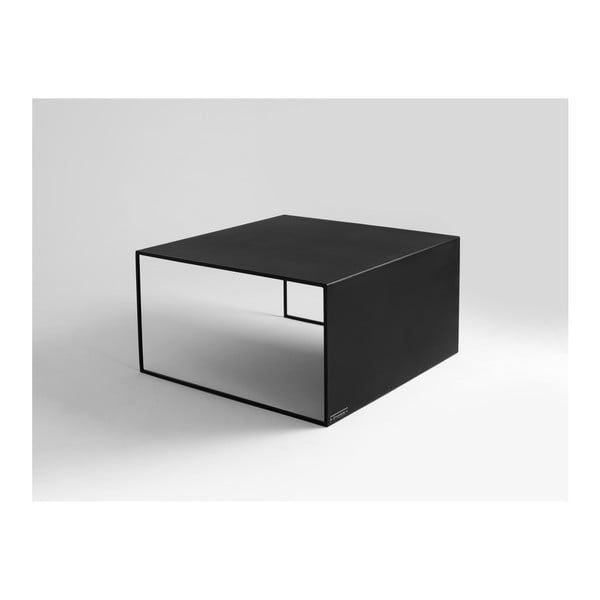 Melns kafijas galdiņš Custom Form 2Wall, 80 x 80 cm