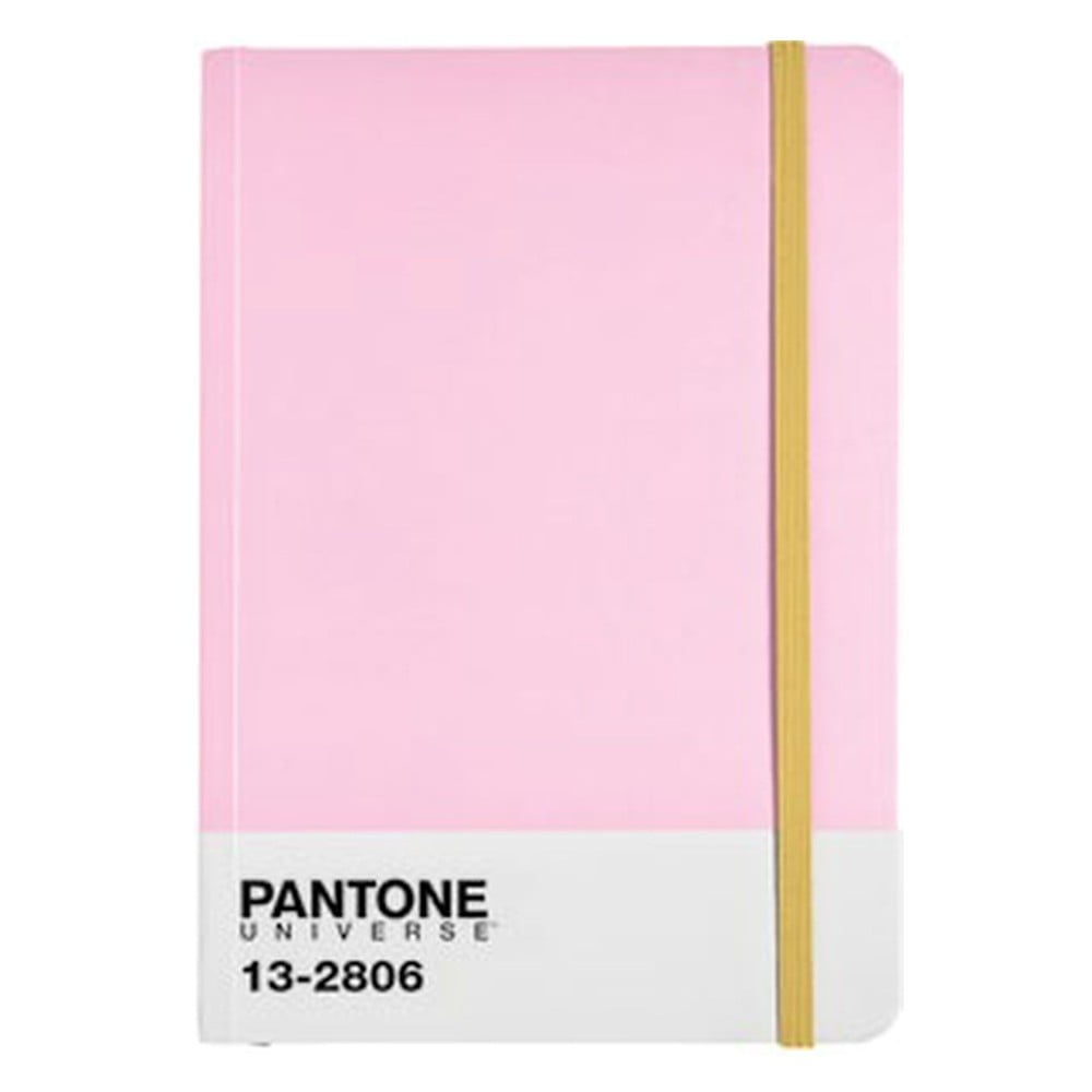 A4 formāta blociņš ar krāsainu gumiju Pink Lady/Aspen Gold 13-2806