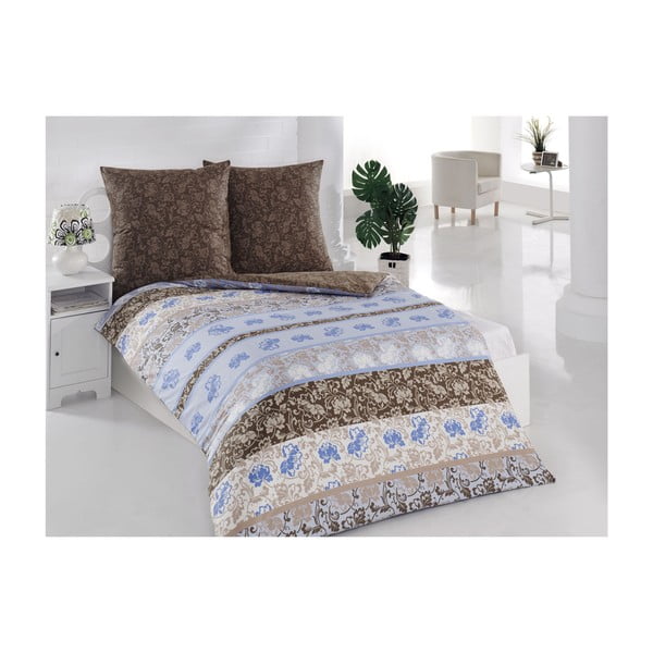 Gultas veļa ar spilvenu Bonita Blue, vienvietīga gulta, 135x200 cm