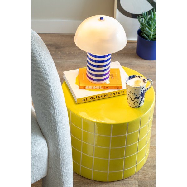 Keramikas apaļš sānu galdiņš ø 42 cm Retro Tiles – Leitmotiv-image-1