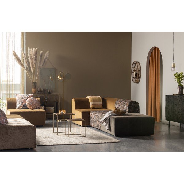 Zelta krāsas metāla vīna skapis pudeļu skaits 6, 87x80,5x33 cm Capo – WOOOD-image-1