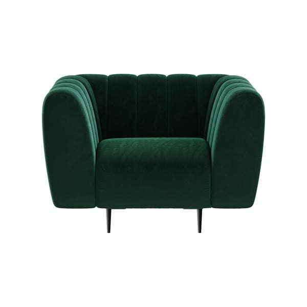 Tumši zaļš samta atpūtas krēsls Ghado Shel-image-4