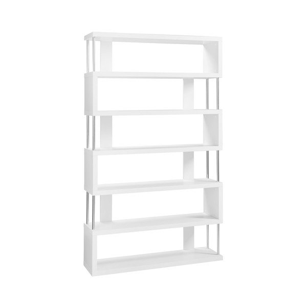 Balts grāmatu plaukts Støraa Kiera, 6 plaukti-image-1