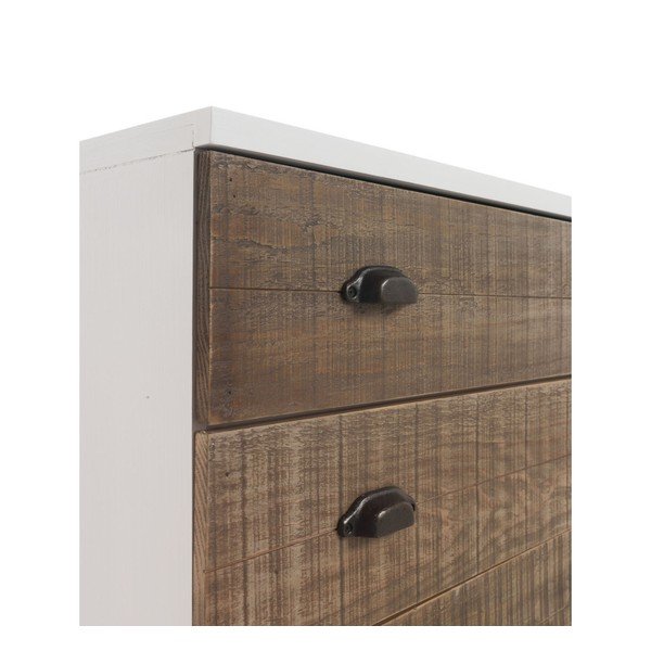 Balta kumode ar 3 atvilktnēm Geese Rustic-image-1