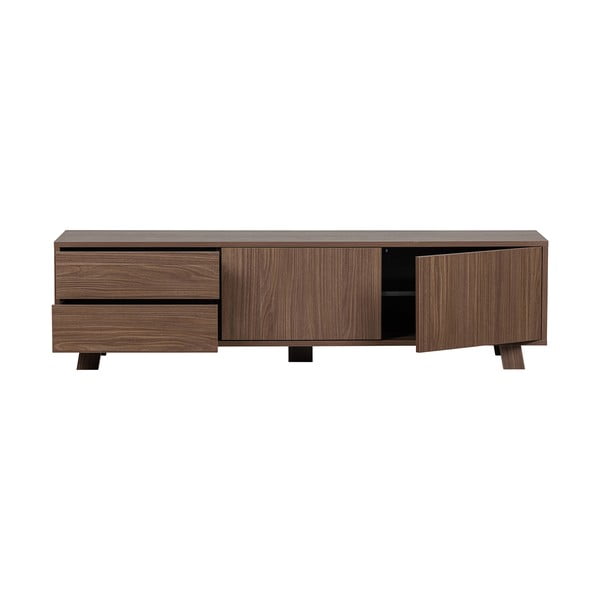 Dabīga toņa TV galdiņš ar riekstkoka imitāciju 160x42 cm Seppe – WOOOD-image-1