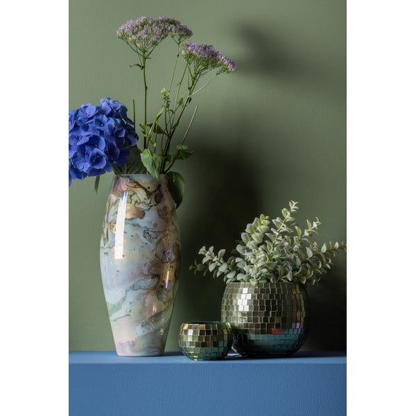 Stikla rokām darināta vāze (augstums 36 cm) Melange – PT LIVING-image-1