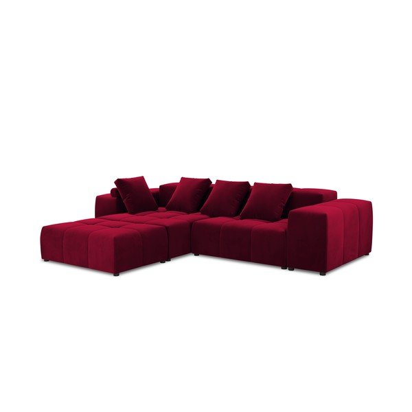 Sarkans samta stūra dīvāns (maināms stūris) Rome Velvet – Cosmopolitan Design -image-2