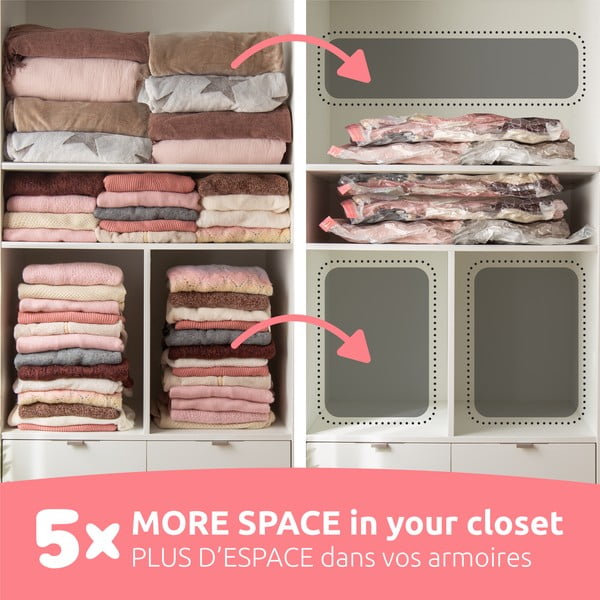 Vakuuma maisi apģērbam (10 gab.) Space M – Compactor-image-1