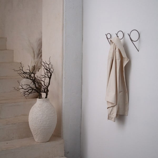 Pelēkbrūns tērauda sienas āķis Tuba S – Spinder Design-image-2