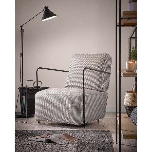 Pelēks atpūtas krēsls Gamer – Kave Home-image-4