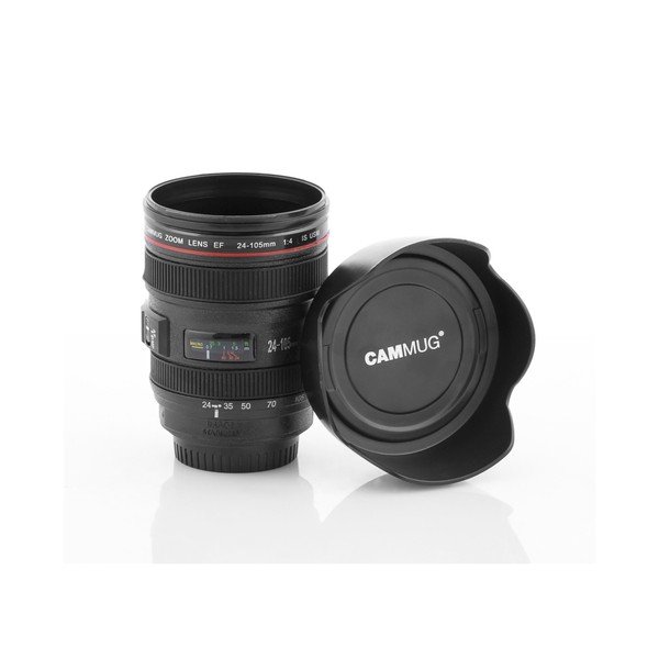 Melna daudzfunkcionāla ceļojumu krūze InnovaGoods Lens, 400 ml-image-2
