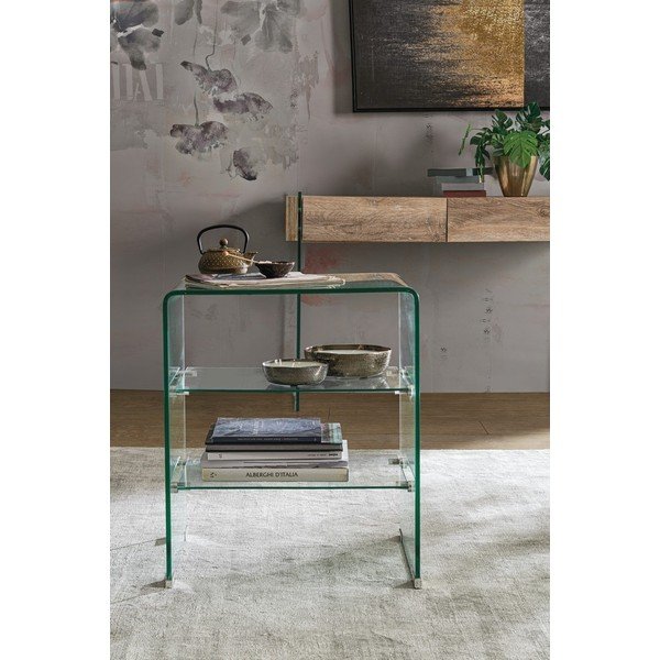 Stikla sānu galdiņš 40x50 cm Iride – Bizzotto-image-1