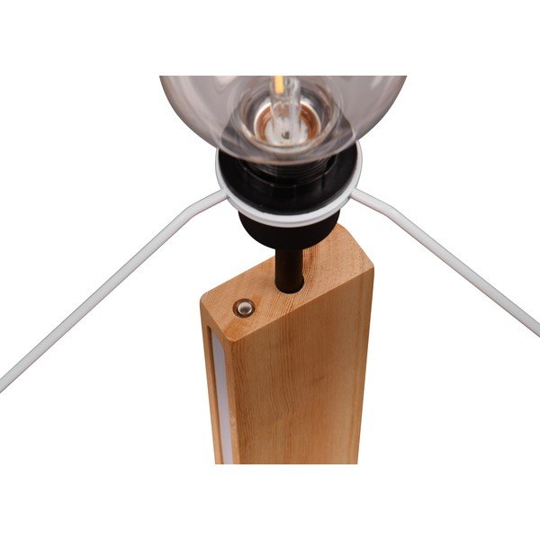 Melna/dabīga toņa stāvlampa ar auduma abažūru (augstums 150 cm) Rahul – Trio-image-1