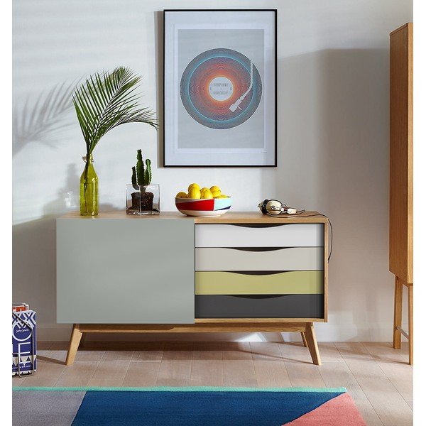 Pelēka kumode Woodman Avon-image-1