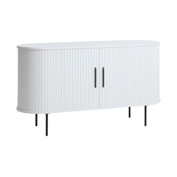 Balta kumode ar bīdāmām durvīm 120x76x45 cm Nola – Unique Furniture-image-2